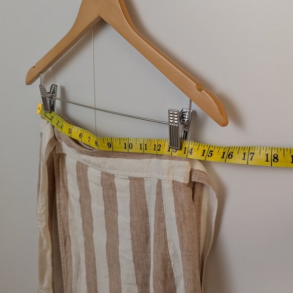 Everlane The Linen Wrap Skirt in Bone/Caramel - Size 4 - Picture 3 of 3